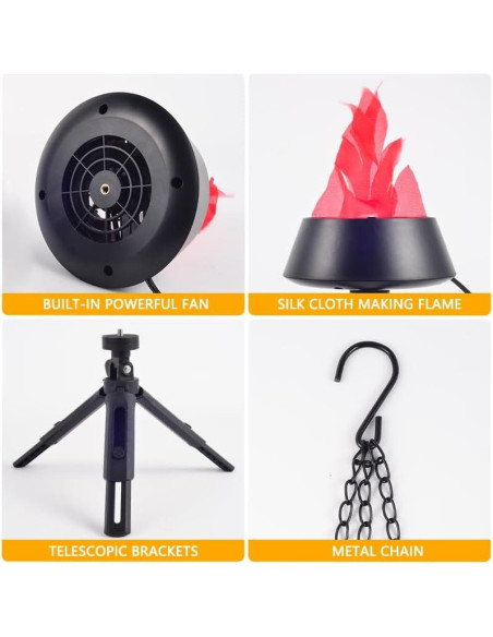 Luz LED Efecto Llama Falsa 3D Snatlly para Decoración