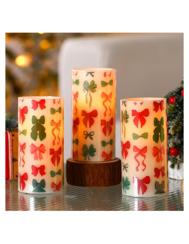 Hortsun Velas LED Sin Llama 3 Pcs con Control Remoto 15.24 cm