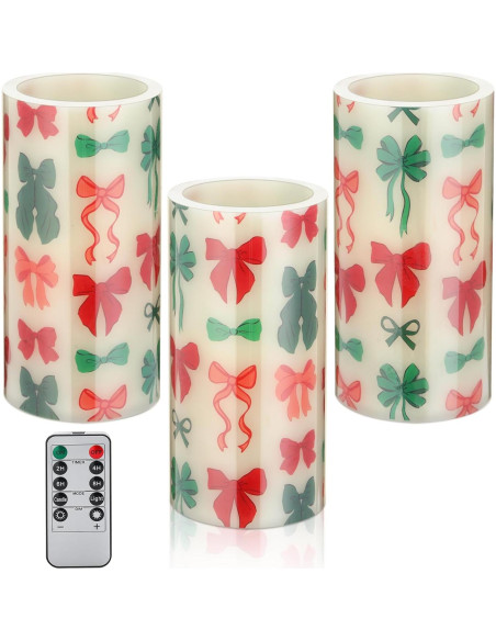 Hortsun Velas LED Sin Llama 3 Pcs con Control Remoto 15.24 cm