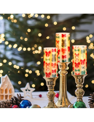 Hortsun Velas LED Sin Llama 3 Pcs con Control Remoto 15.24 cm