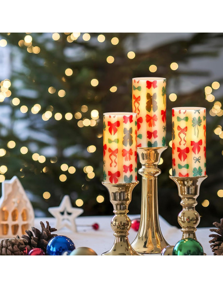 Hortsun Velas LED Sin Llama 3 Pcs con Control Remoto 15.24 cm