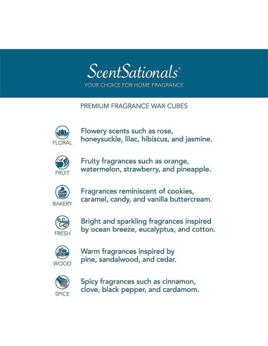 Cera Aromática ScentSationals Noche de Novia 284g - 24 Cubos