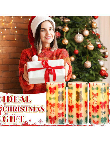 Hortsun Velas LED Sin Llama 3 Pcs con Control Remoto 15.24 cm