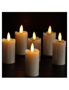 Paquete de 6 Velas LED Sin Llama Jingtech 3.5" Altura