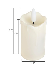 Paquete de 6 Velas LED Sin Llama Jingtech 3.5" Altura 2