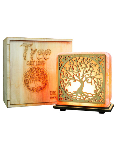 Lámpara de Sal del Himalaya DENOCH 15 cm - Purificador de Aire