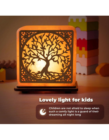 Lámpara de Sal del Himalaya DENOCH 15 cm - Purificador de Aire