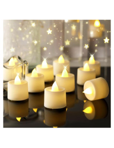 Velas LED Votivas Amagic 24 Paquete Marfil 3.81cm