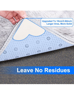 Cinta Antideslizante para Alfombra Kadrama 16 Piezas 8 cm 2