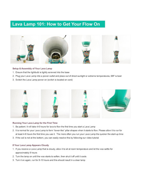 Lámpara de Lava Spencer Gifts 43 cm Aceite Brillante Azul