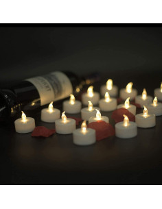 Velas LED Sin Llama PILLOBOX 24 Pack Blanco Cálido Decorativas 2