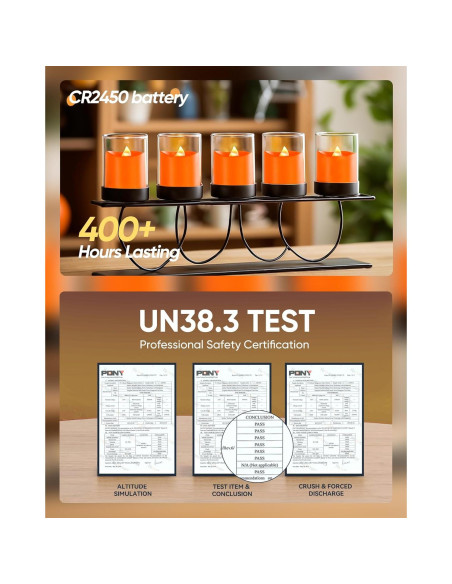 Homemory 12 Velas LED Sin Llama Naranja con Control Remoto