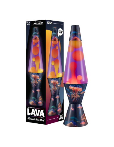 Lámpara de Movimiento LAVA Original 14.5" Púrpura y Amarilla