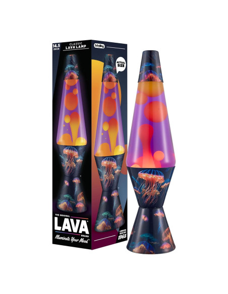 Lámpara de Movimiento LAVA Original 14.5" Púrpura y Amarilla