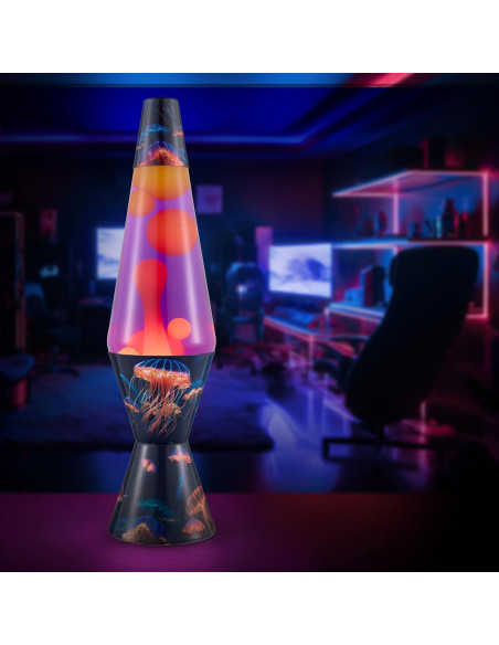 Lámpara de Movimiento LAVA Original 14.5" Púrpura y Amarilla