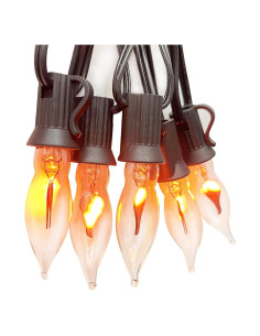 Luces de Cuerda Parpadeantes C18 10 Bombillas 10 pies Negro