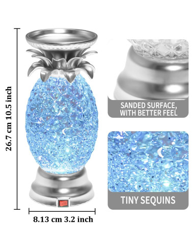 Lámpara de Lava LED YAKii Piña 24.13 cm Cambiante Color (Paquete de 2)