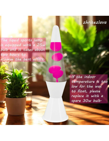 Lámpara de Movimiento Líquido Zhrisezlava 40 cm Cera Rosa