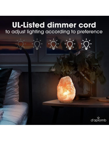 Lámpara de Sal Natural d'aplomb Himalaya 5.44 kg Regulador