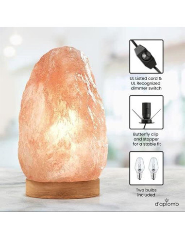 Lámpara de Sal Natural d'aplomb Himalaya 5.44 kg Regulador