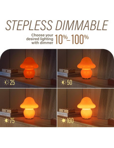 Lámpara de Hongo Soilsiu MR003 - Luz LED Ajustable Naranja 2