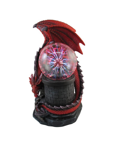 Escultura Lámpara Plasma Dragón Rojo DWK 27.94 cm