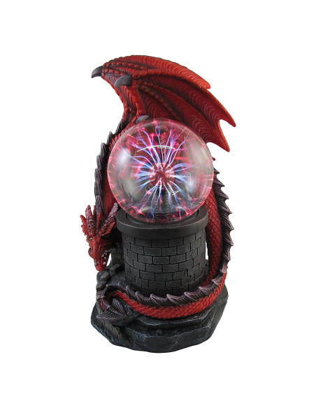 Escultura Lámpara Plasma Dragón Rojo DWK 27.94 cm