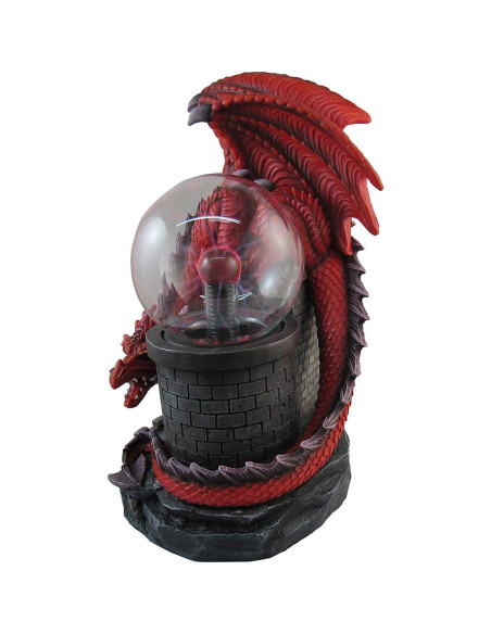 Escultura Lámpara Plasma Dragón Rojo DWK 27.94 cm
