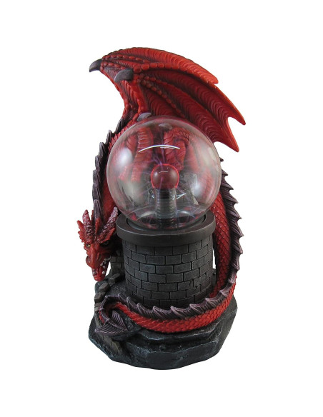 Escultura Lámpara Plasma Dragón Rojo DWK 27.94 cm