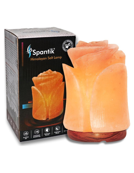 Lámpara de Sal Rosa del Himalaya Spantik Tulipán 15W