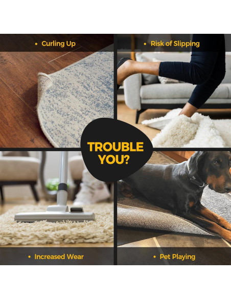 Cinta Antideslizante para Alfombras Mizuosre 12 Pcs 15x7.5 cm