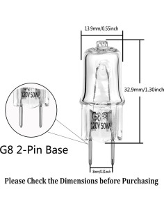 Bombilla Halógena G8 50W Snnalosses - Paquete de 4 para Microondas 2