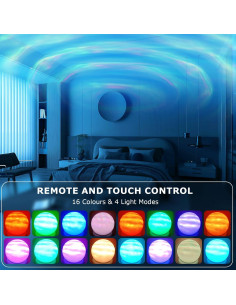 Luz Nocturna Proyector LED CHLORANTHUS W-xqd 16 Colores 2