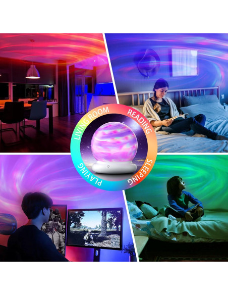 Luz Nocturna Proyector LED CHLORANTHUS W-xqd 16 Colores