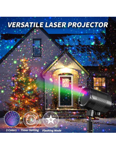 Proyector Láser de Navidad RGB IP65 para Exterior 3 Colores 2