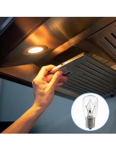 Bombillas de Microondas Whirlpool 8206232A 40W E17 Paquete de 4 2