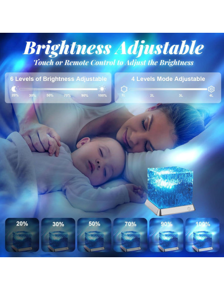 Proyector de Luces del Norte LETOUR Cubo Oceánico RGB 30 Modos