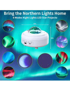 Proyector de Estrellas GDSZBYSM 2400mAh Inalámbrico 8 Modos 2