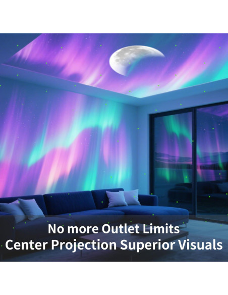 Proyector de Estrellas GDSZBYSM 2400mAh Inalámbrico 8 Modos