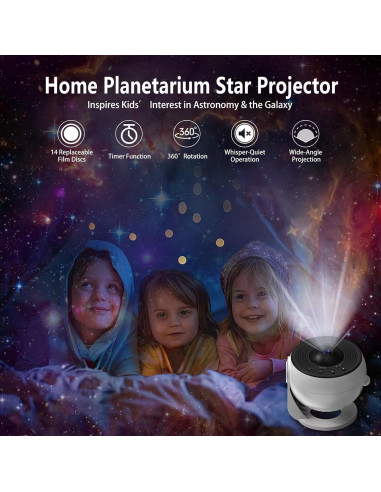 Proyector de Estrellas Roujune BL-DQY02 con 14 Discos