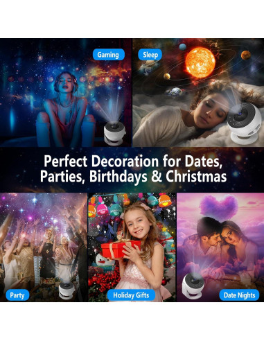 Proyector de Estrellas Roujune BL-DQY02 con 14 Discos