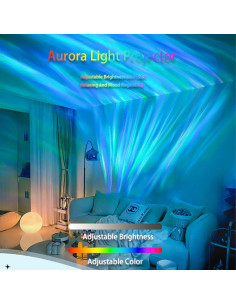 Proyector de Aurora Boreal Growalleter 11cm 16 Colores Recargable 2