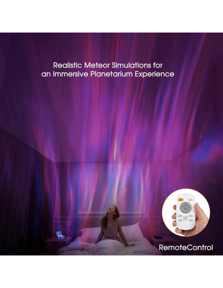 Proyector de Luz Nocturna LOHAS LED Azul con Auroras y Control Remoto