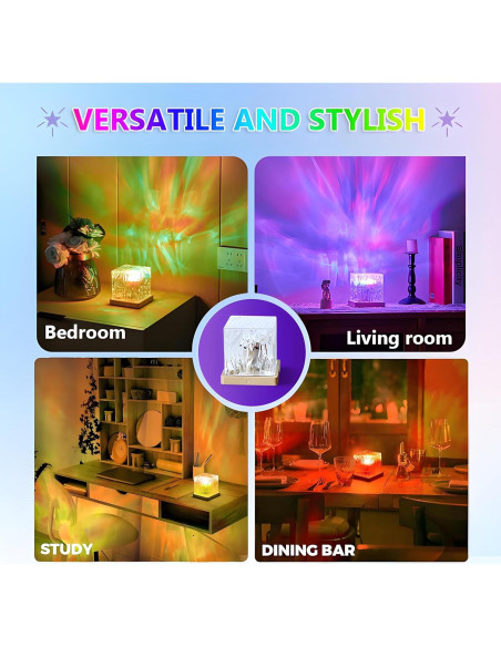 Proyector de Aurora Boreal Growalleter 11cm 16 Colores Recargable