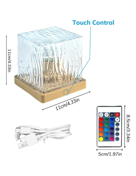 Proyector de Aurora Boreal Growalleter 11cm 16 Colores Recargable