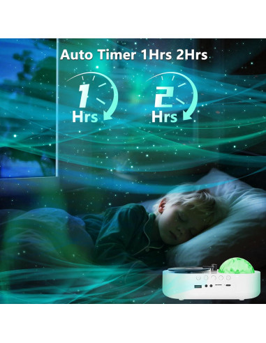 Proyector Galáctico Aurora Avkast con Altavoz Bluetooth 2400mAh