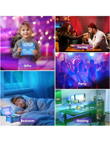 Proyector de Estrellas LED Gugubrond Azul con Control Remoto