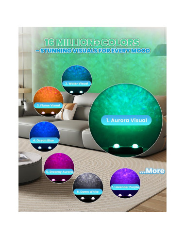 Luz de Pared Wave Spolehli 39.2cm RGBW 16M Colores Control Remoto