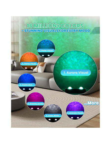 Luz de Pared Wave Spolehli 39.2cm RGBW 16M Colores Control Remoto