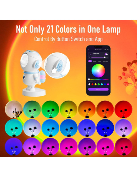 Proyector de Lámpara de Atardecer XEBKOR LT-06 RGB 360